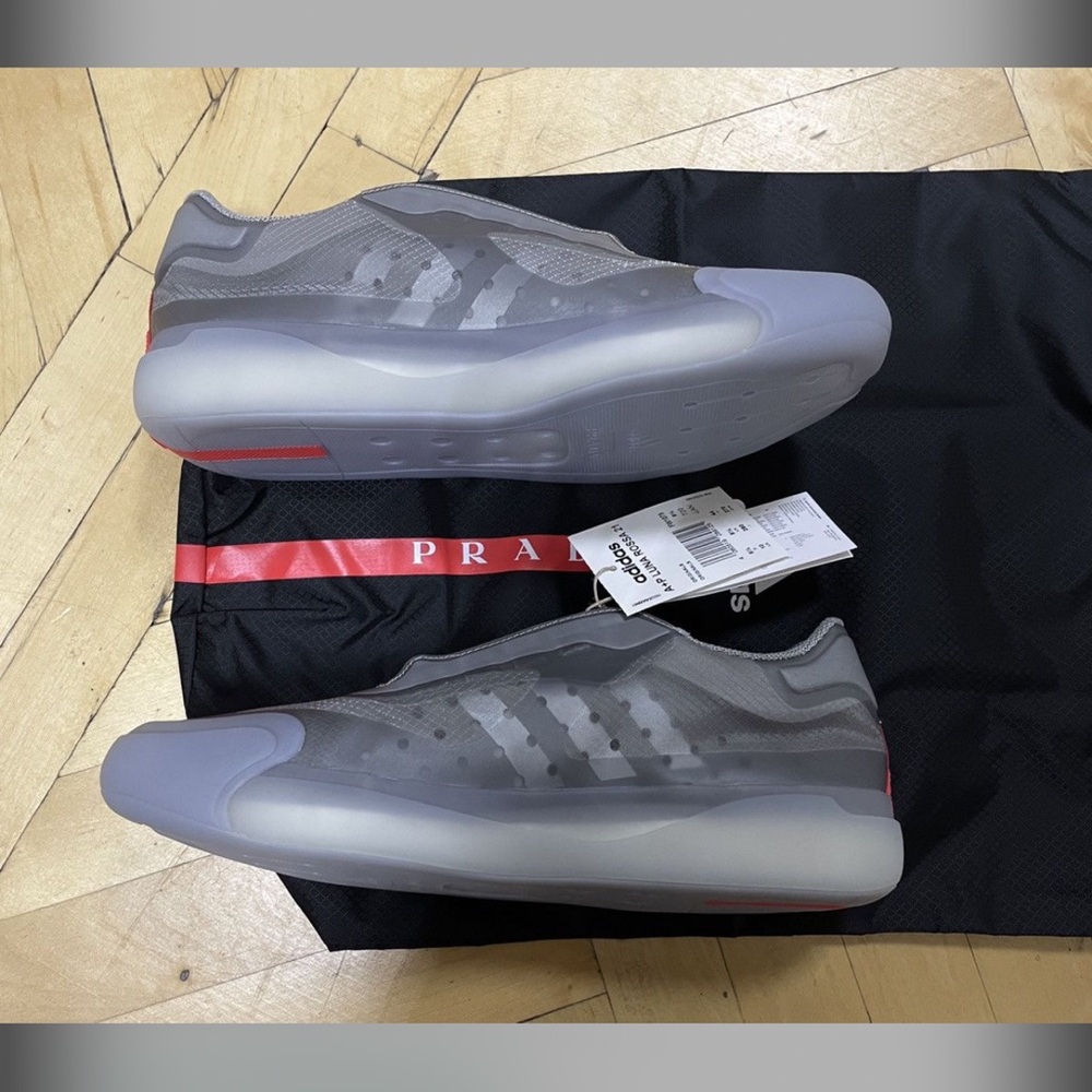 NWT A+P Luna Rossa 21 Adidas x Prada Sneakers in Gunmetal Grey, Size US 5 - Picture 1 of 14